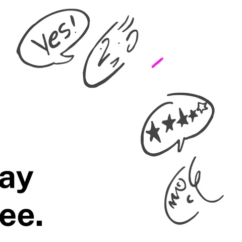 Tally short-form post: hand-drawn speech bubbles on white.
